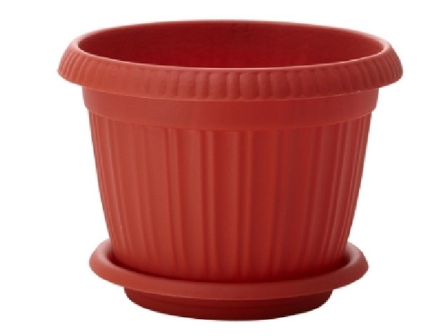 Горшок для цветов Таити д 330 мм с подставкой №7 терракотовый 41033/4